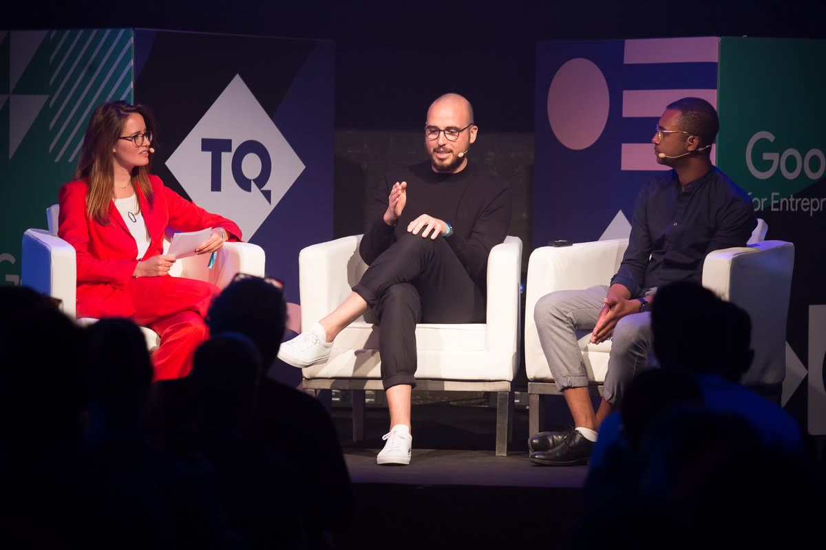 On stage at The Next Web Conference